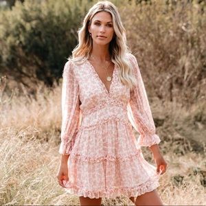 New Vici Floral Blush Dress